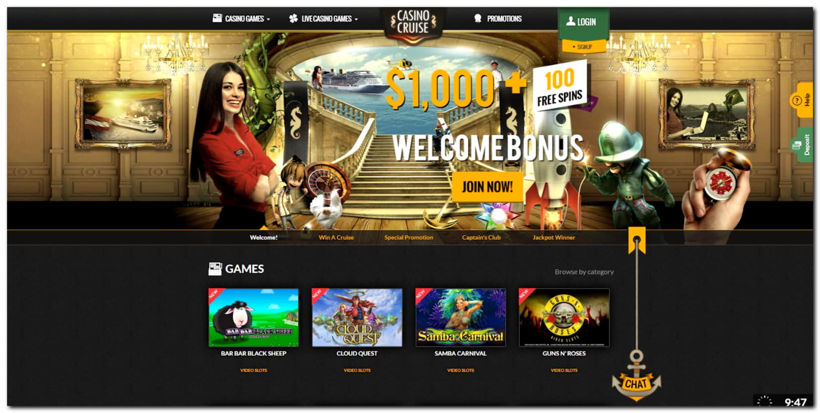 510% Pirmojo įnašo premija „Spin Palace“ kazino